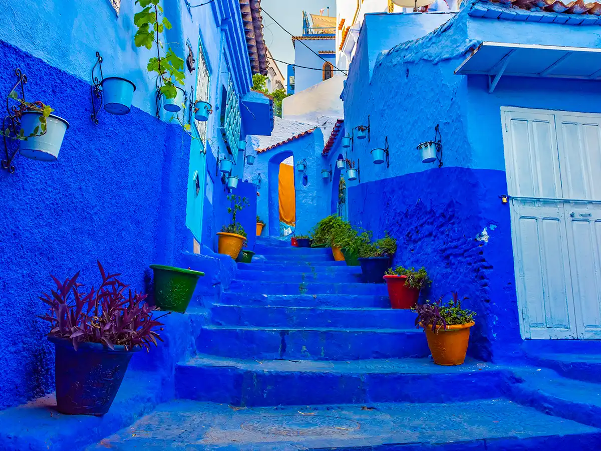 Chefchaouen Morocco blue city in the Rif Mountains