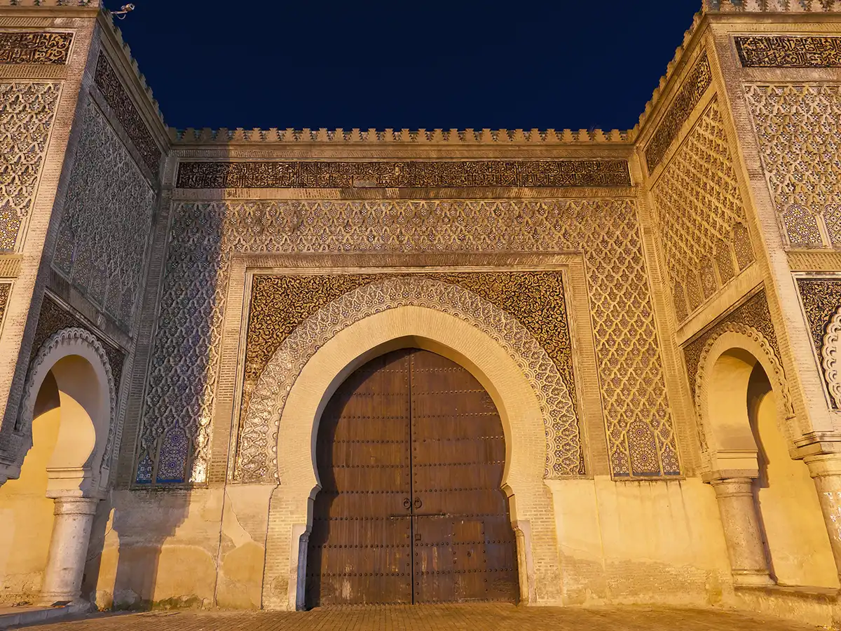 Bab Mansour gate in Meknes Morocco imperial city entrance landmark