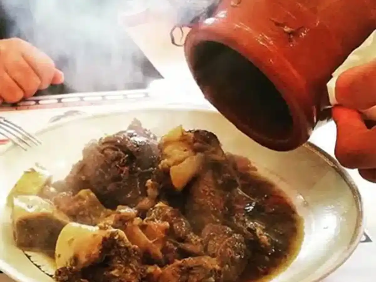 Traditional Moroccan tanjia dish from Marrakesh