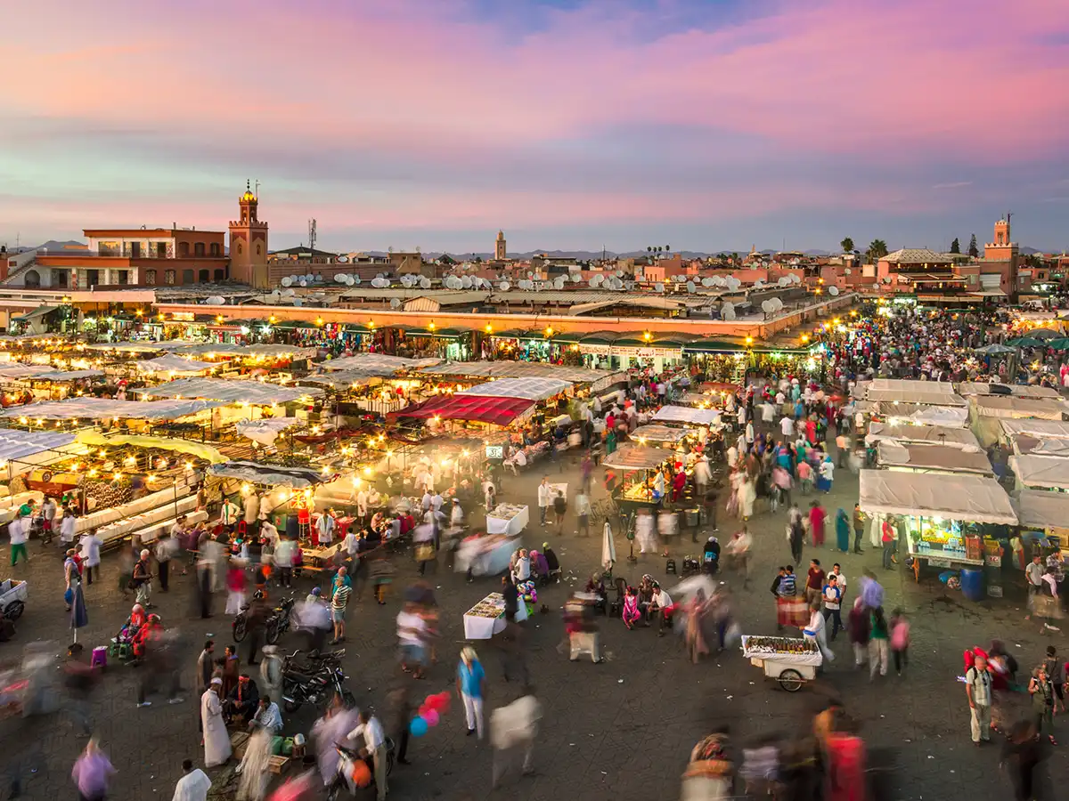 Public square life in Marrakesh