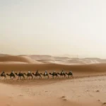Errachidia City with desert mountains