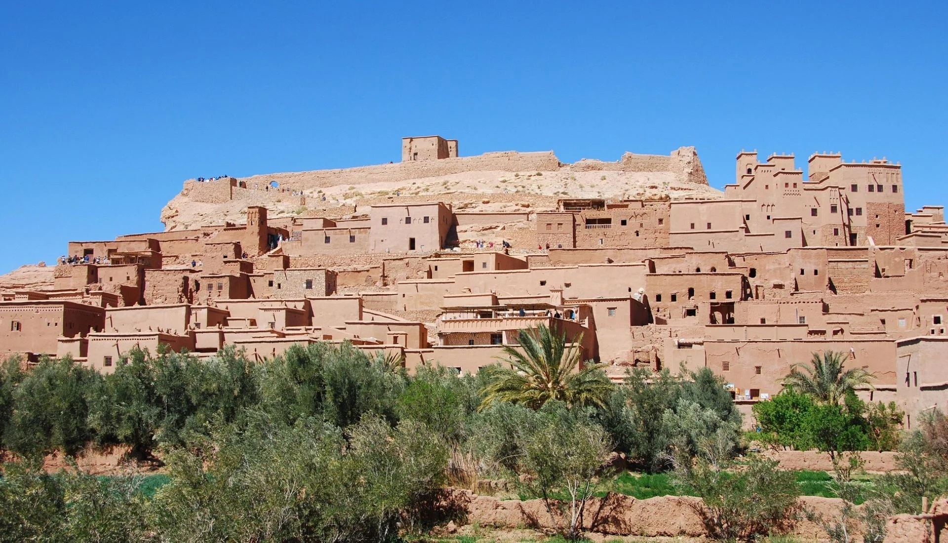 Taourirt Kasbah in Ouarzazate City with traditional earthen architecture.